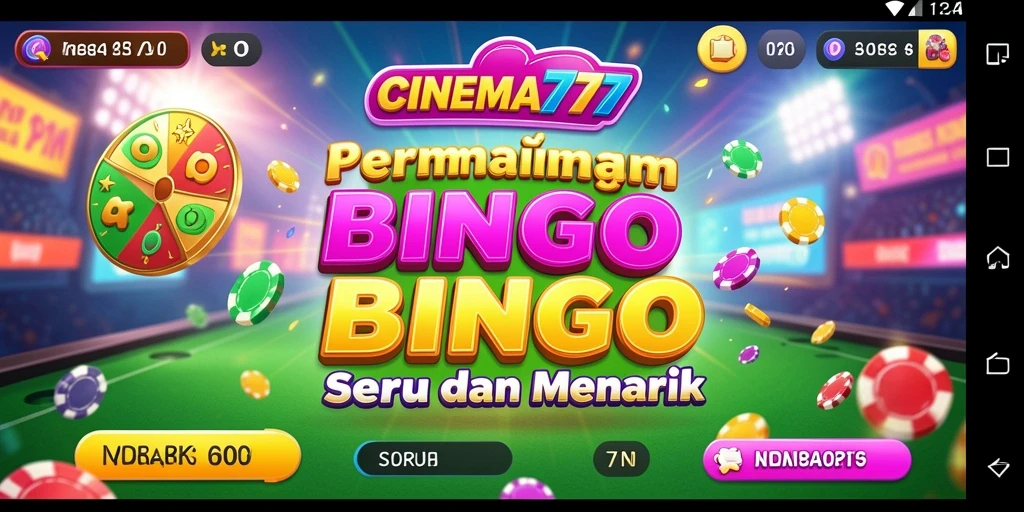 Screenshot gameplay CINEMA777 yang menunjukkan keseruan bermain Bingo.