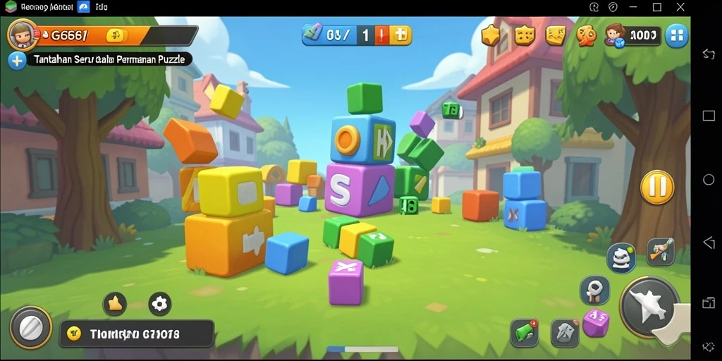 Tampilan gameplay G668 dengan berbagai teka-teki menarik.