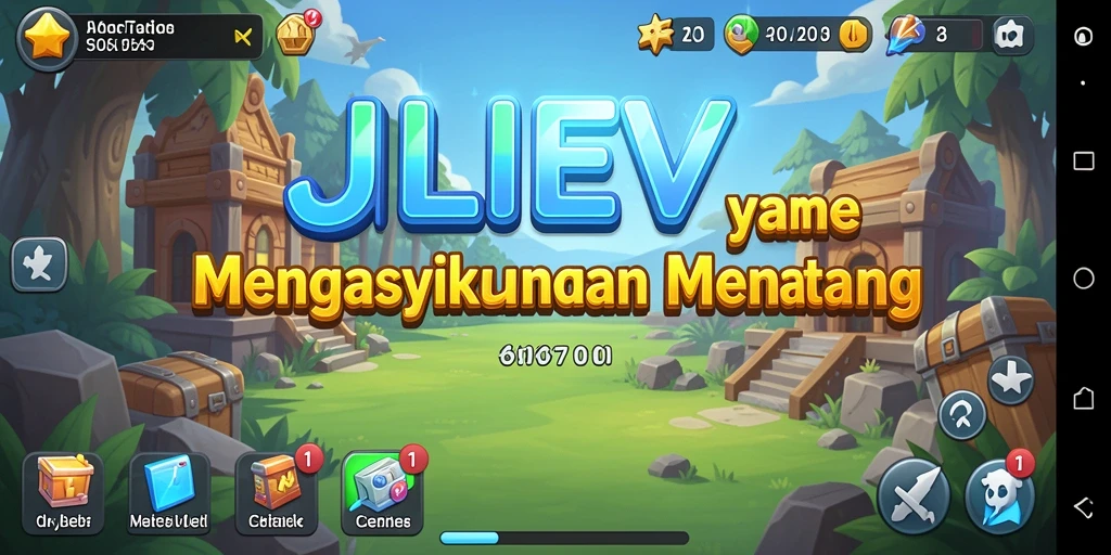 Tangkapan layar gameplay JILIEVO yang menunjukkan interaksi karakter dalam mode Idle.