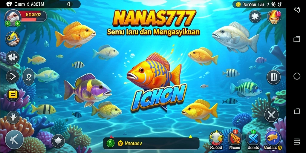 Screenshot NANAS777 menampilkan aksi seru dalam permainan Tembak Ikan.